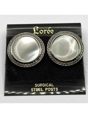 Vintage Silver Circle Earrings